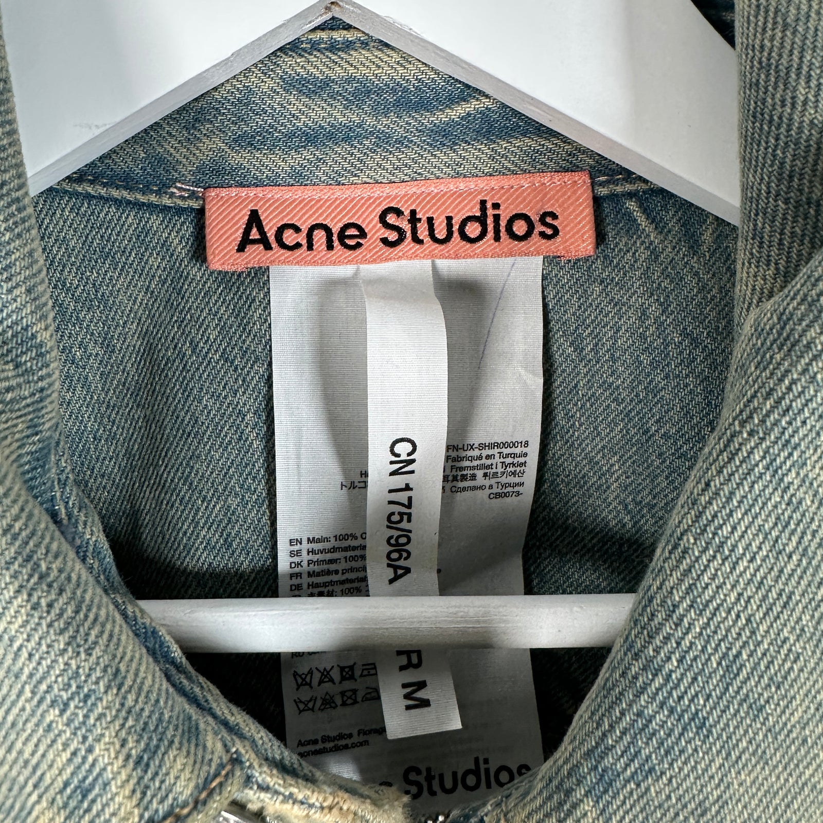 Acne Studios Western Button Up Denim Shirt Size XL