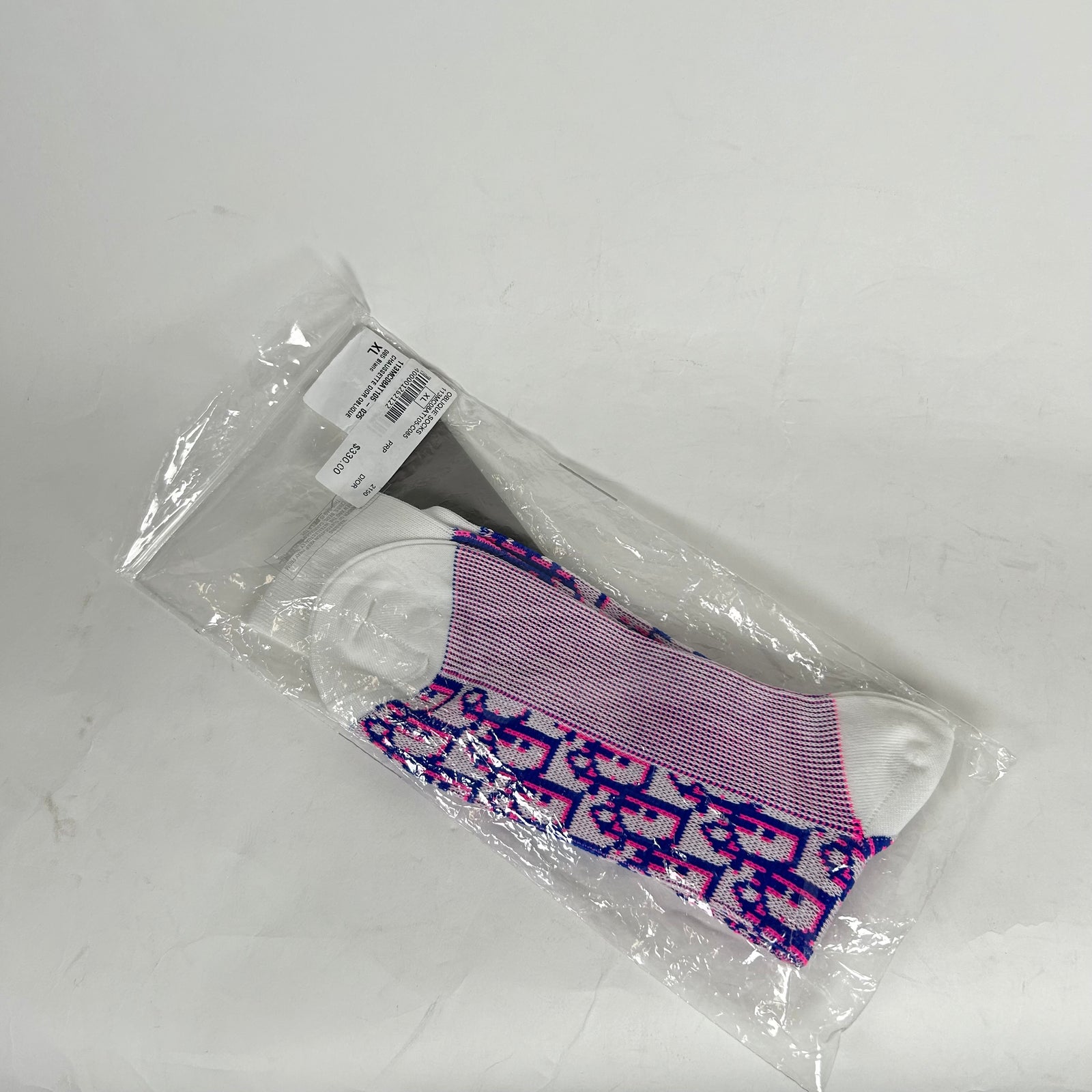 Dior Blue/Pink Oblique Socks Size XL