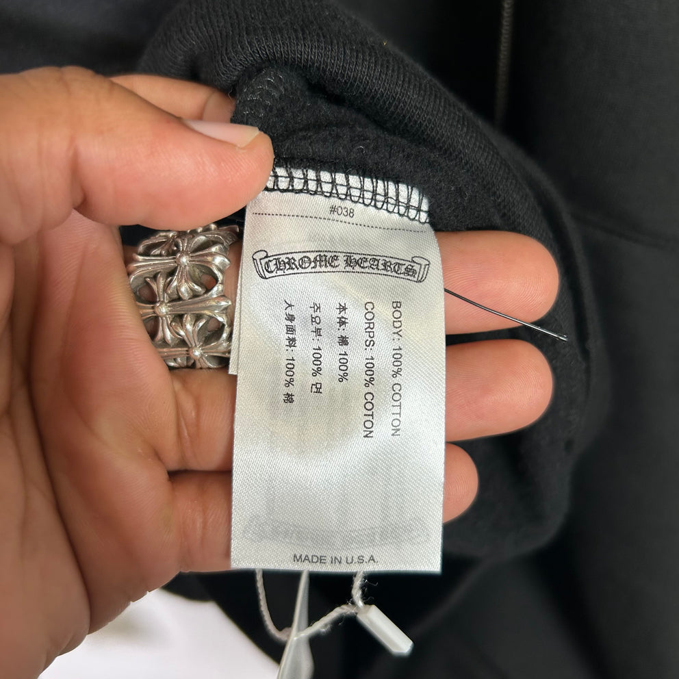 Chrome Hearts Vertical Logo Zip-Up Hoodie