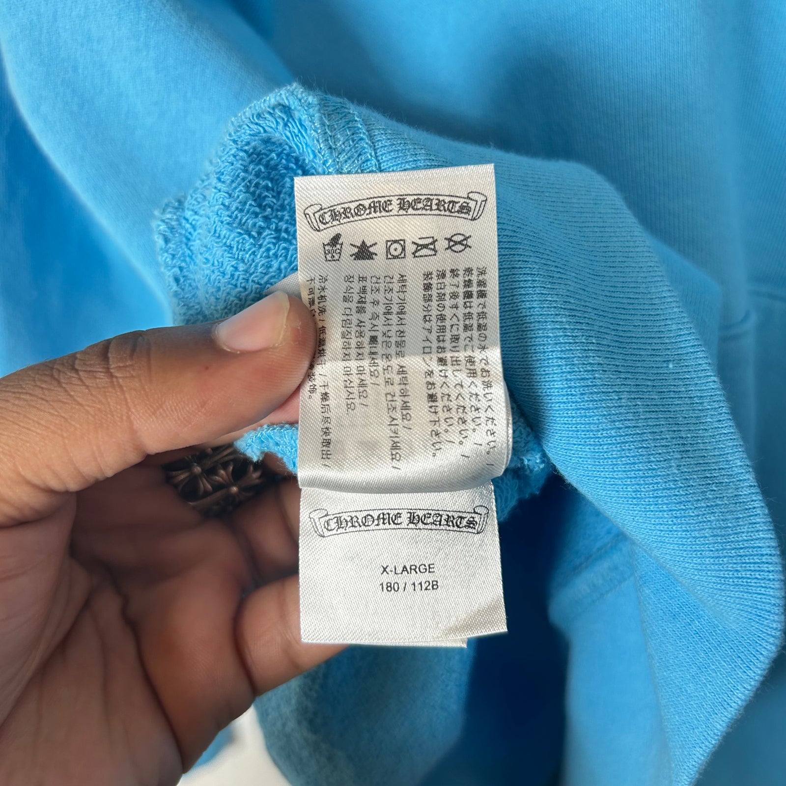 Chrome Hearts Blue Matty Boy Brain New Hoodie Size XL