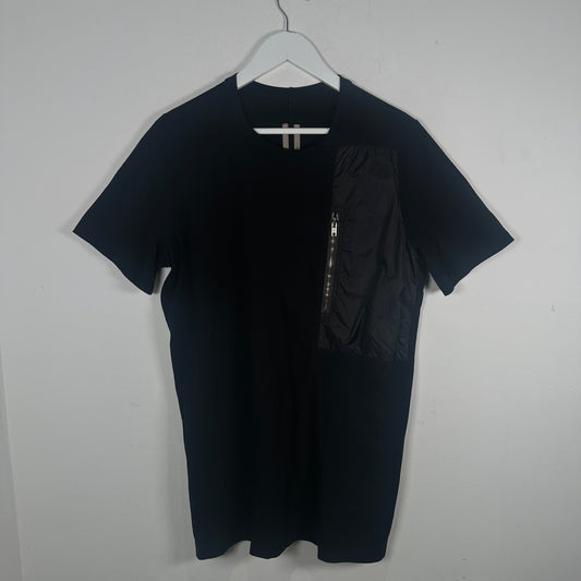 Rick Owens Black 'Gethsmane' Nylon Patch Level T-Shirt Size XL