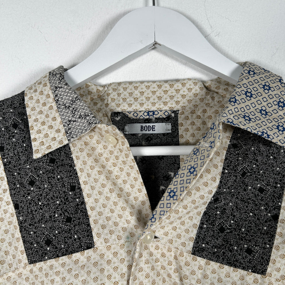Bode Flower Patchwork Button-Up Shirt Size XL/XXL