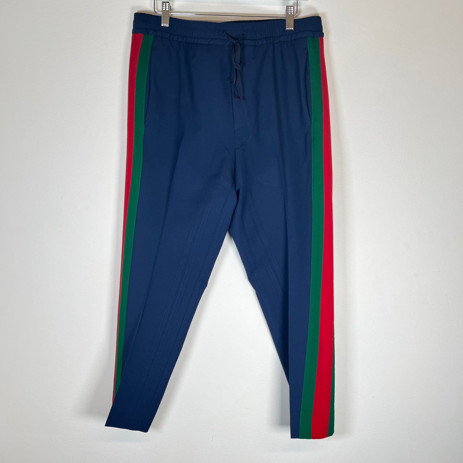 Gucci Navy Side Stripe Trouser Pants Size 34