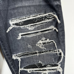 Amiri Black Bandana Thrasher Jeans Size 36