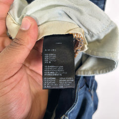 Amiri MX1 Indigo Black Patch Jeans