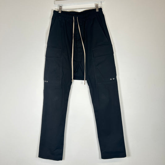 Rick Owens Black Gethsmane Cargos Size 46