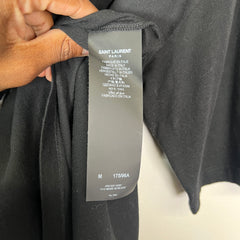 Saint Laurent Black Script Logo T-Shirt Size L