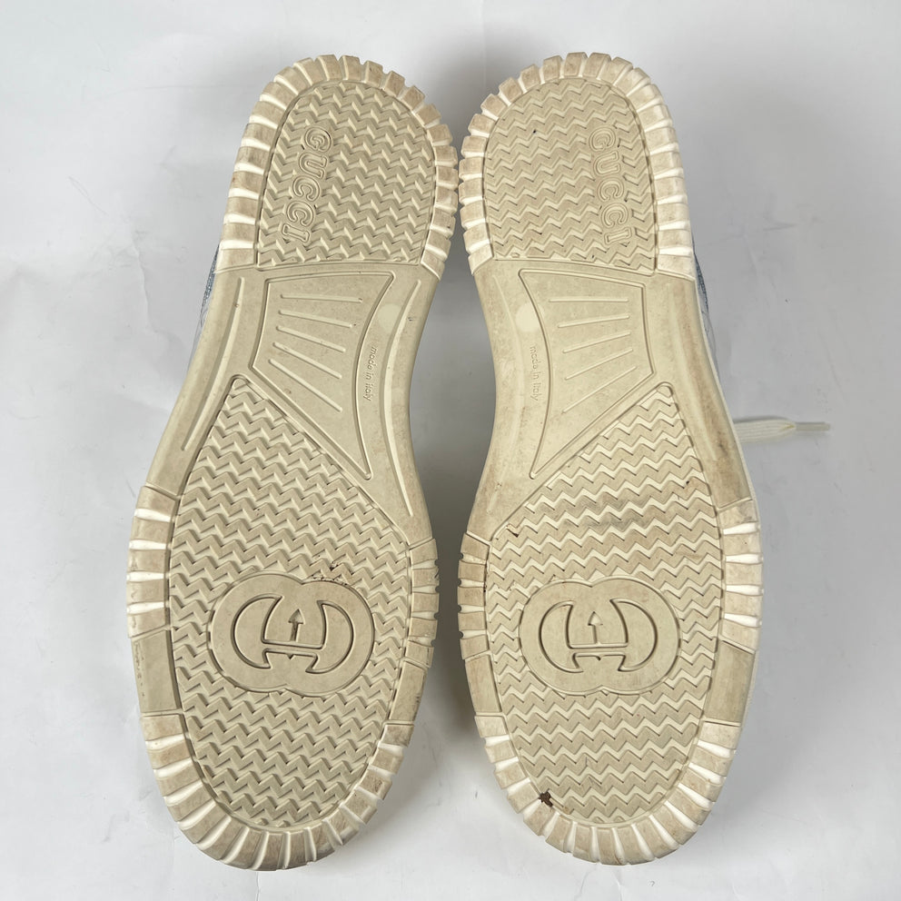 Gucci Metallic Silver GG Re-Web Sneaker Size GG 11