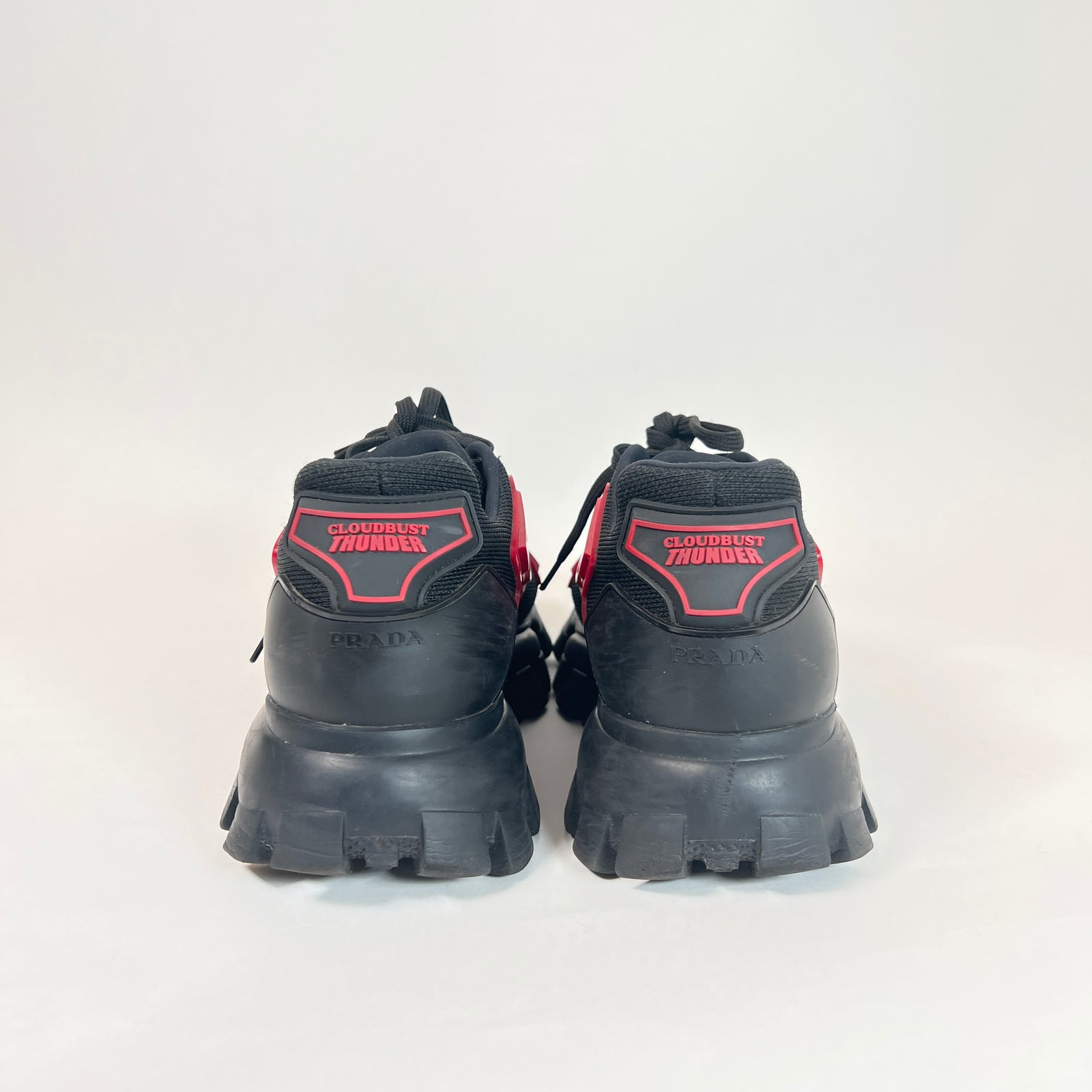Prada Red/Black Cloudbust Thunder Sneakers Size 8