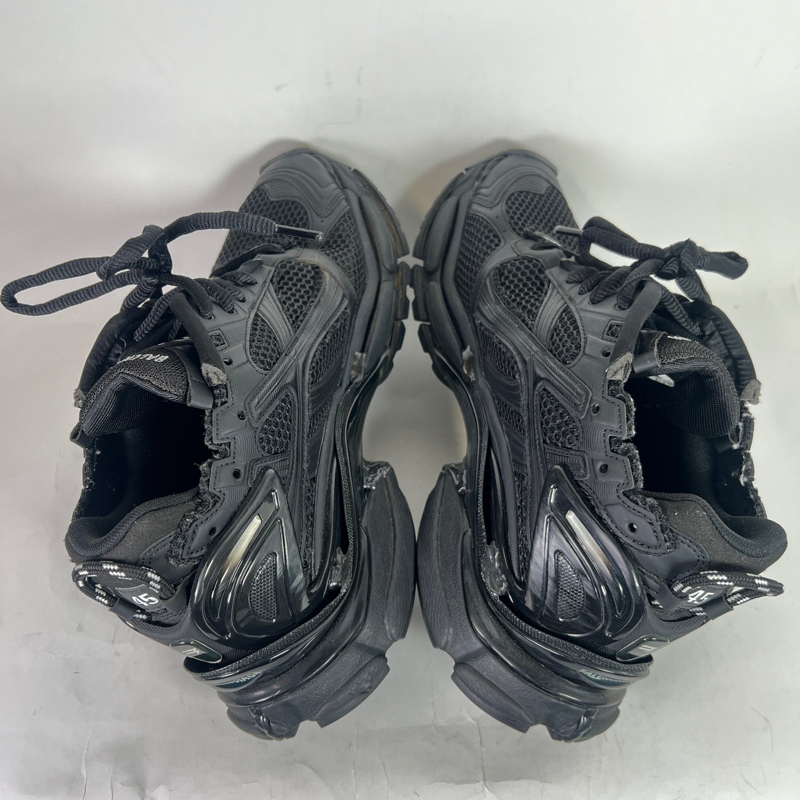 Balenciaga Matte Black Mesh Runners