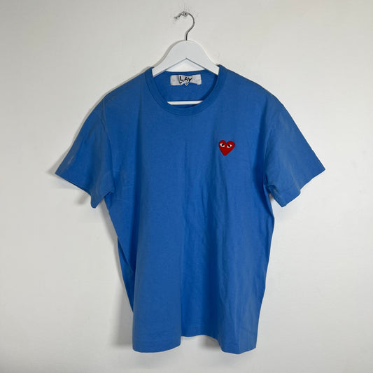 CDG Play Blue T-Shirt Size XL