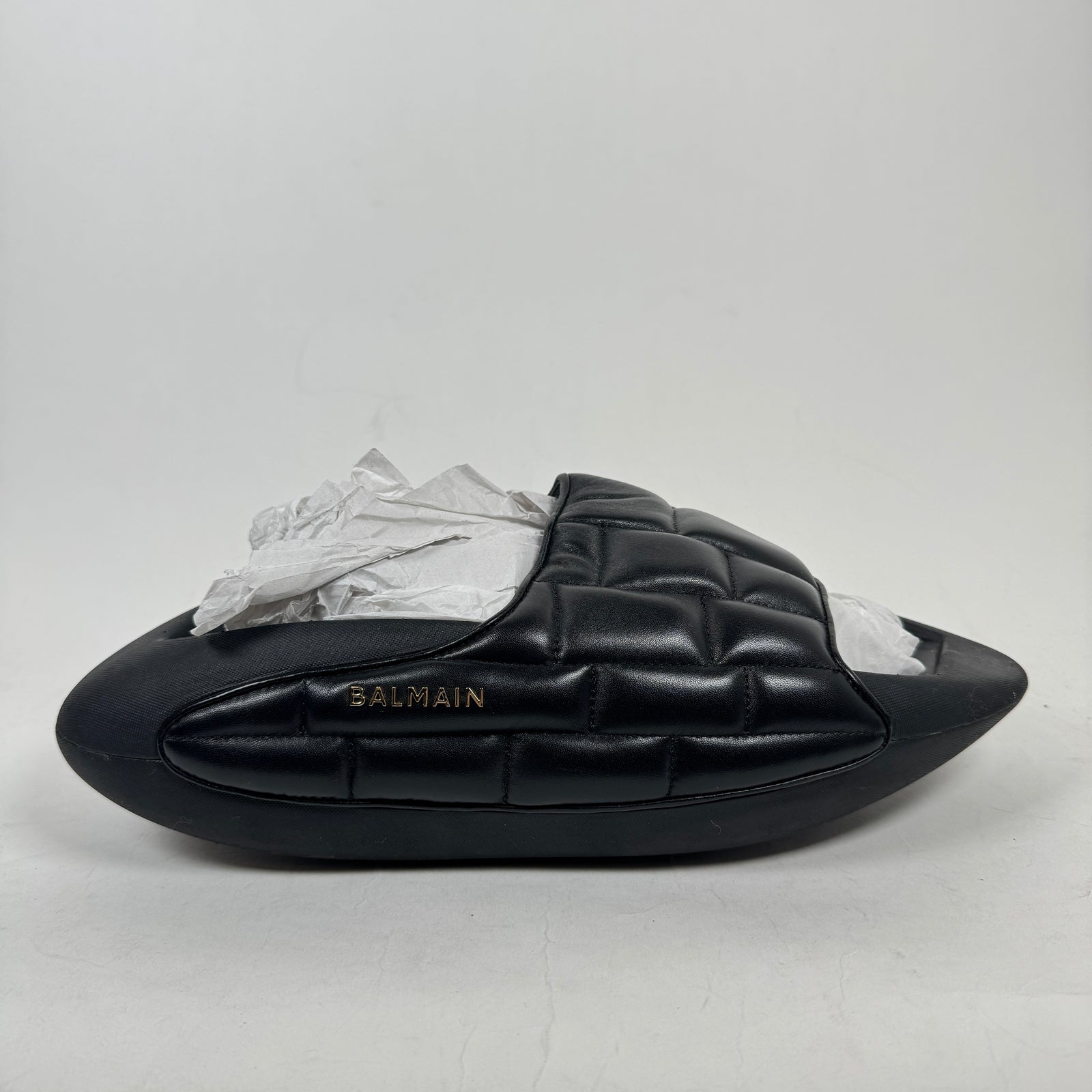 Balmain Black Puffer Sandals Size 45