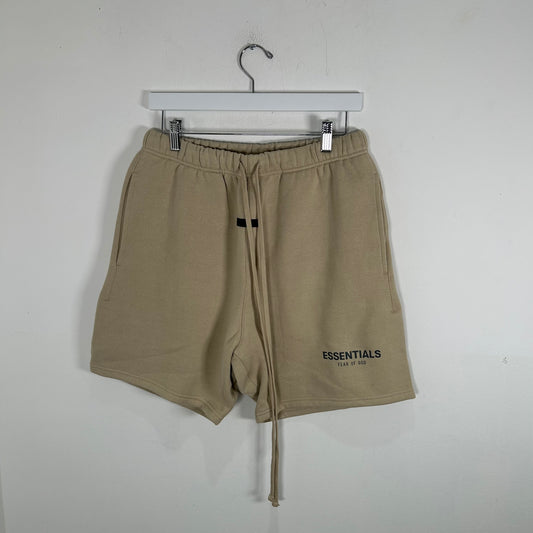 Essentials Khaki Logo Sweat-Shorts Size S