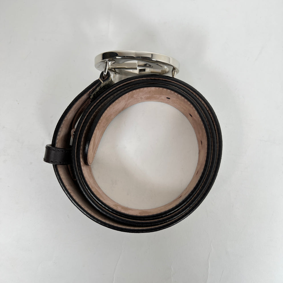 Gucci Beige GG Supreme Leather Belt Size 95
