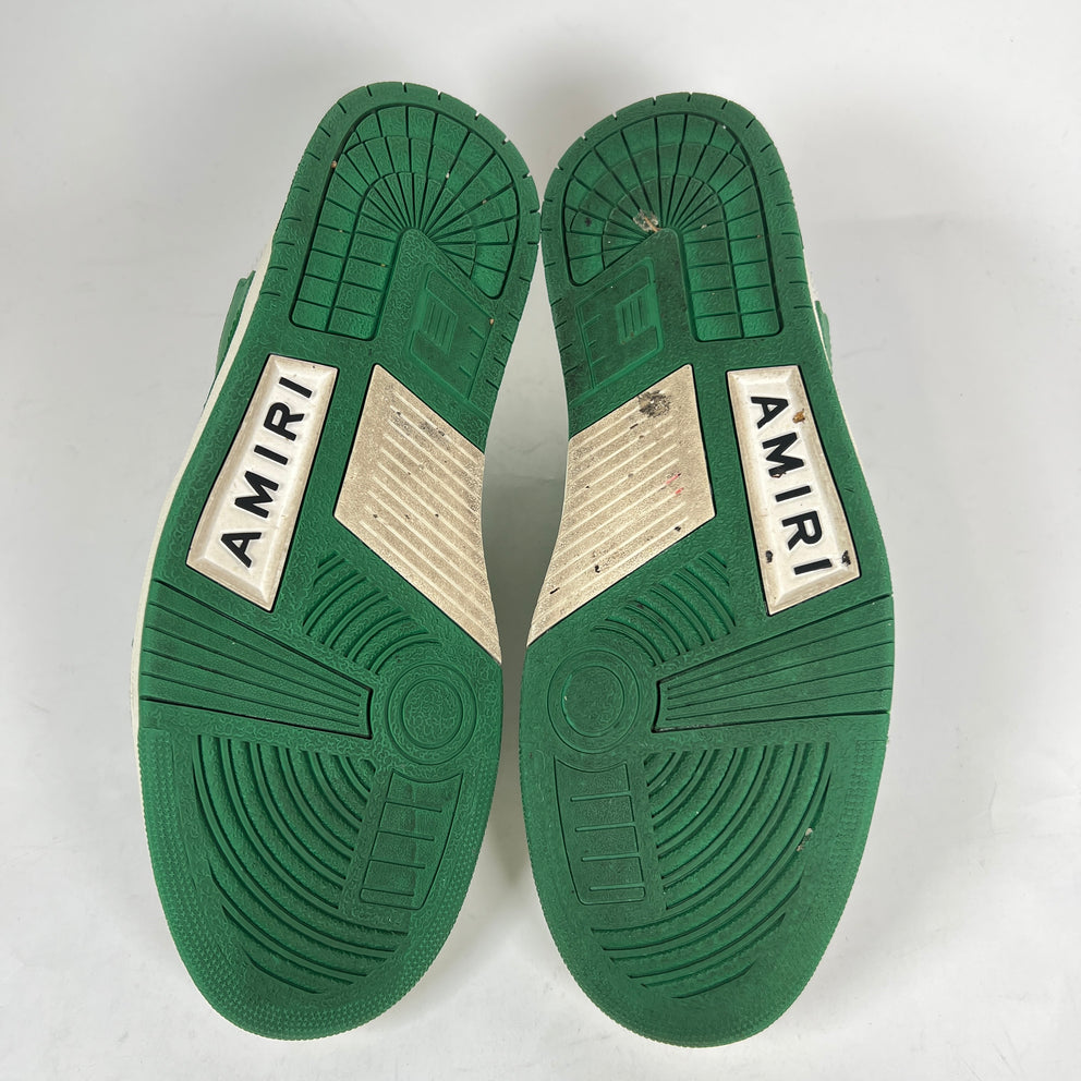 Amiri White/Green Skel Low-Top Sneaker Size 43