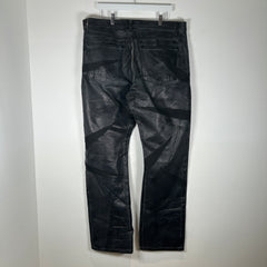 Helmut Lang Waxed Black Jeans Size 38