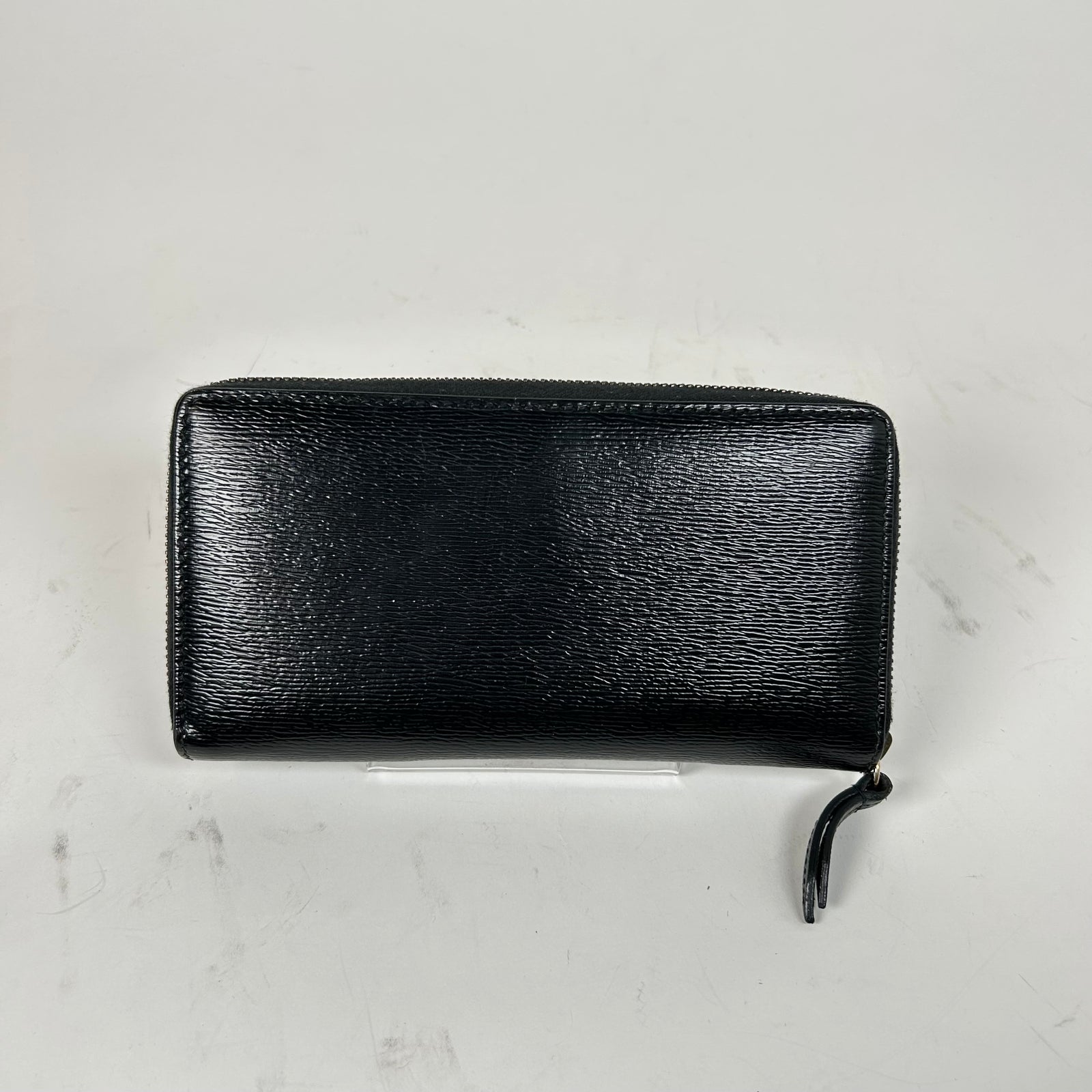 Gucci Black Kingsnake Leather Long Wallet