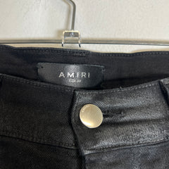 Amiri Black Waxed MX1 Jeans Size 30