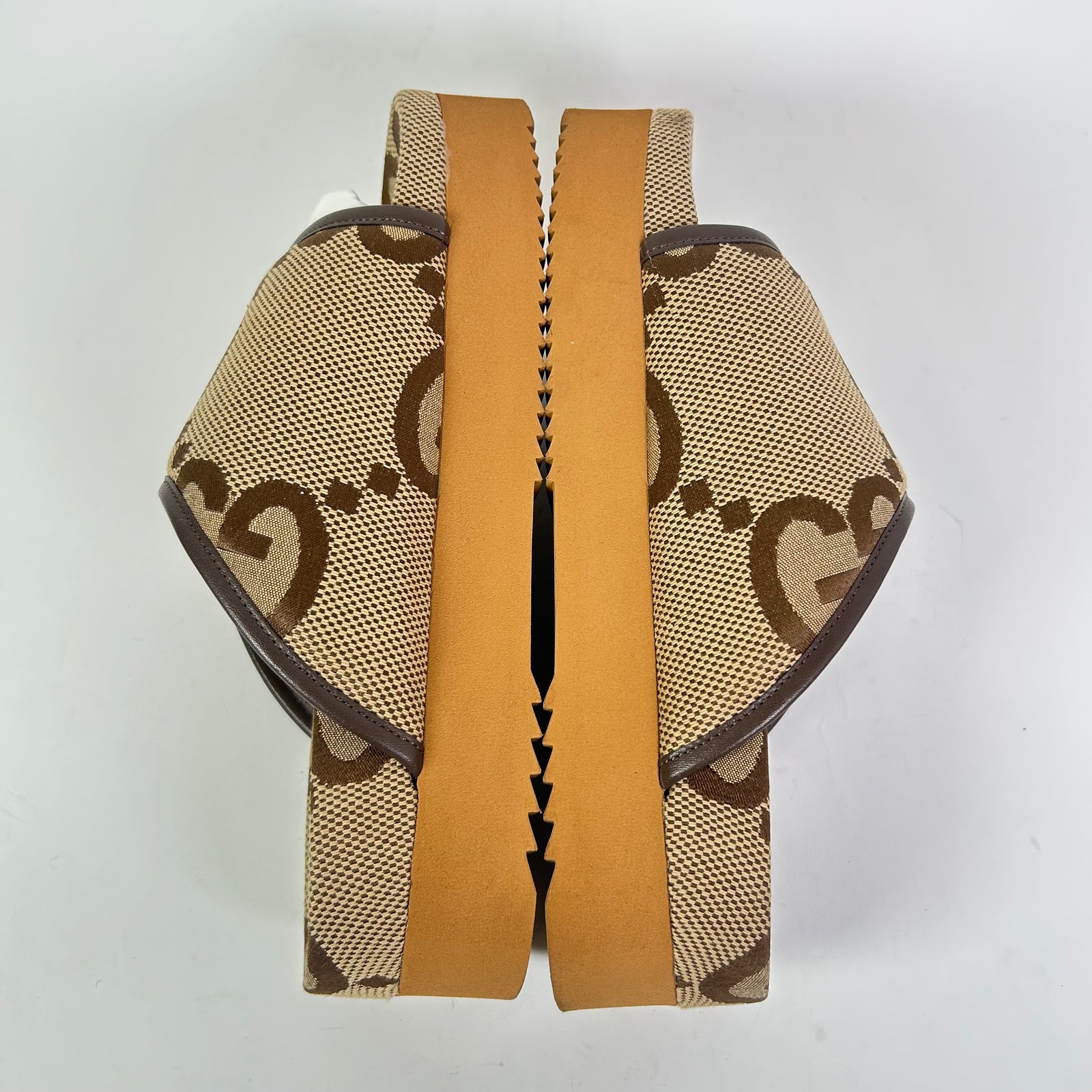 Gucci Jumbo GG Canvas Platform Sandals