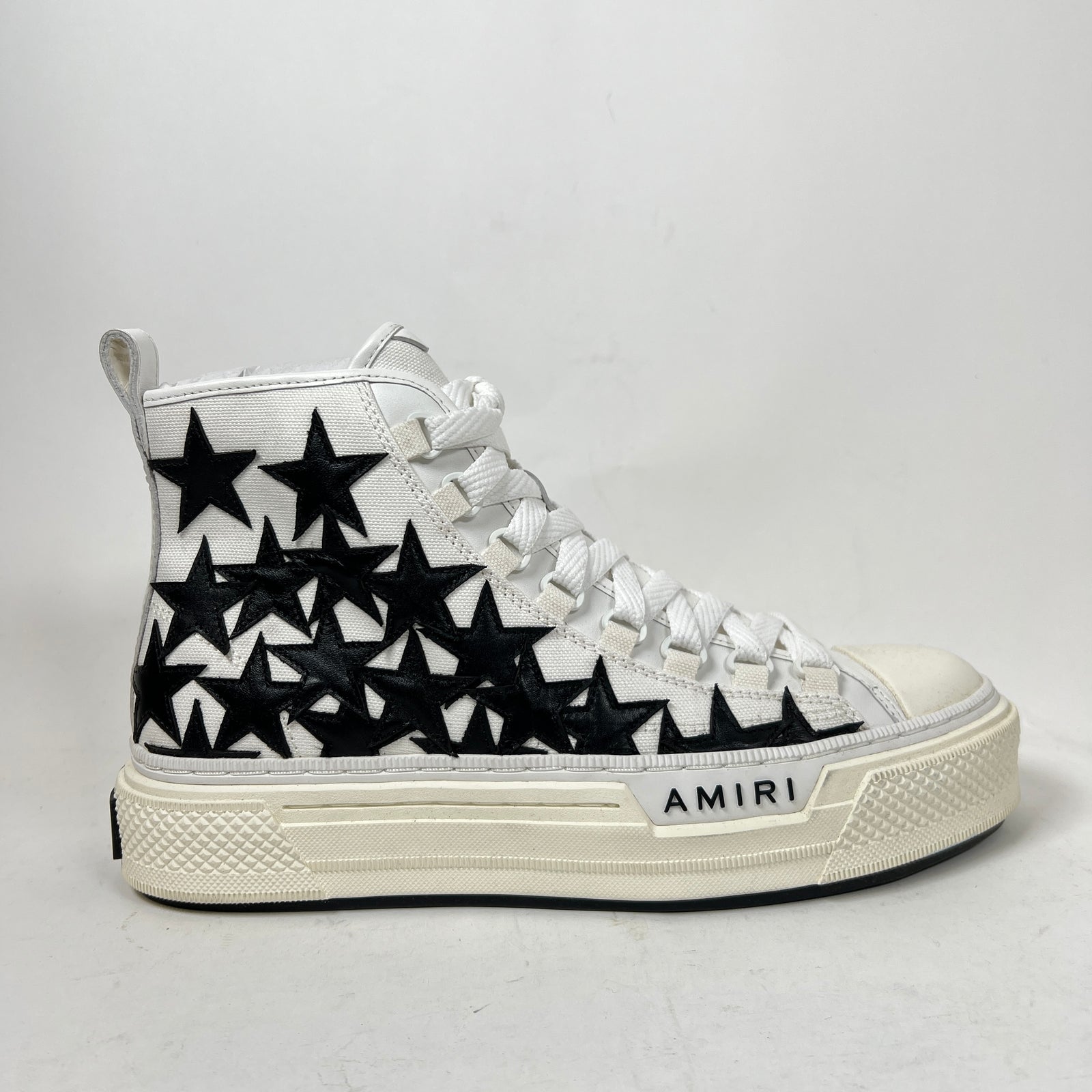 Amiri Black/White Stars Court High-Top Sneaker Size 41