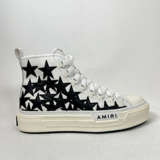 Amiri Black/White Stars Court High-Top Sneaker Size 41
