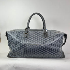 Goyard Grey Goyardine Boeing 55 Travel Duffle Bag