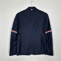 Thom Browne Navy Wool Side Stripe Blazer Size 3