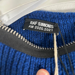 Raf Simons Cable Knit Zipper Sweater Size XXL