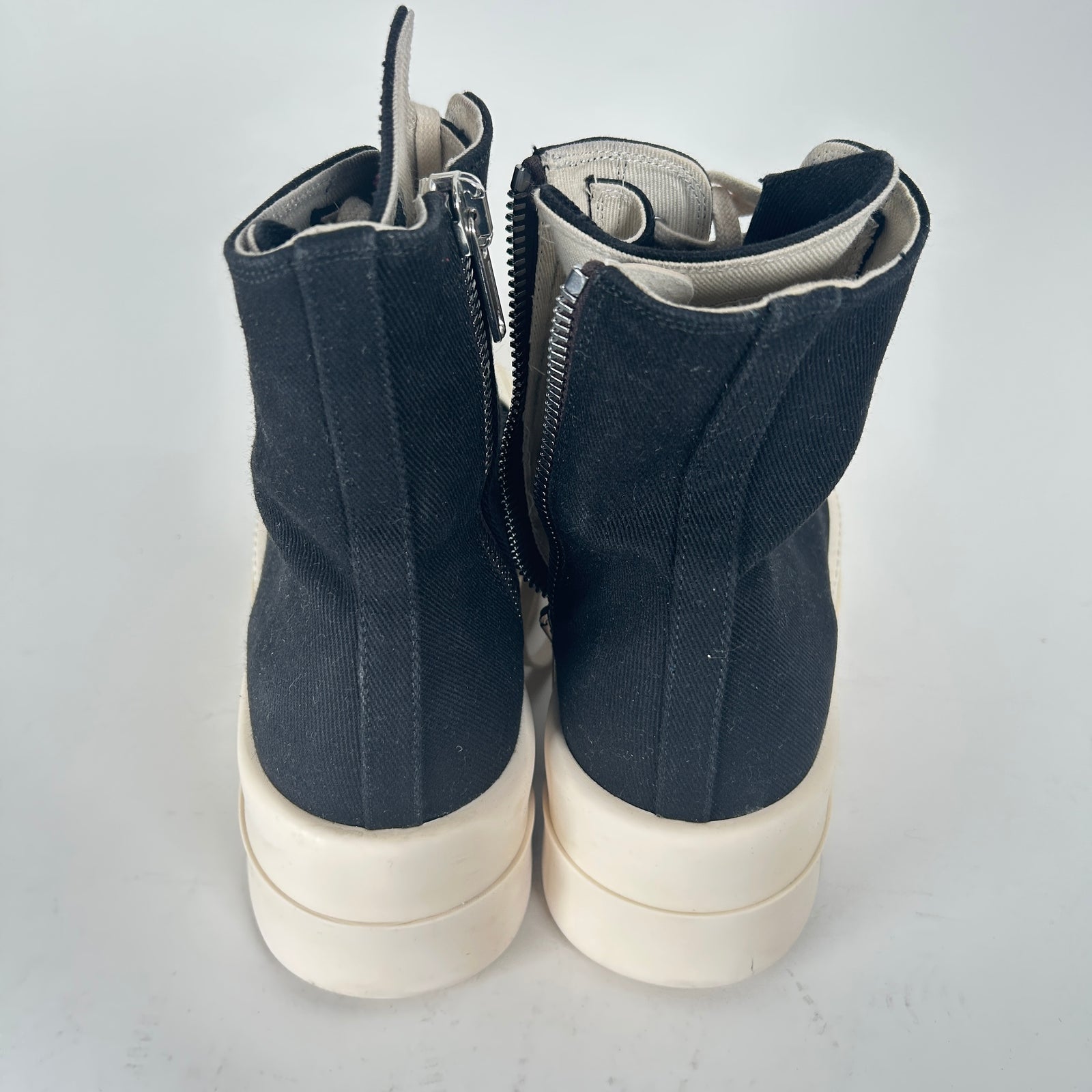Rick Owens Black Canvas Double Bumper Ramones Size 12