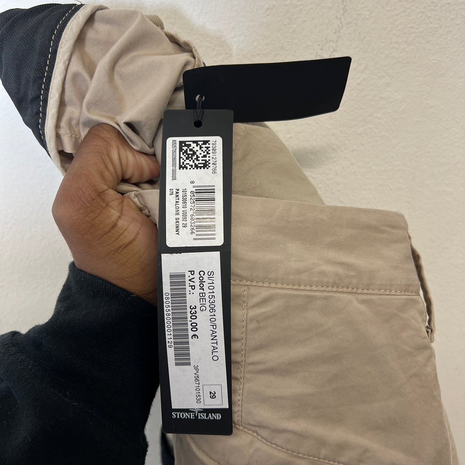 Stone Island Beige Skinny Cargo Pants Size 29