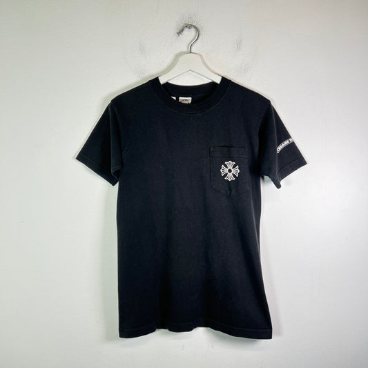 Chrome Hearts Black Vintage Plus Cross Pocket T-Shirt Size S