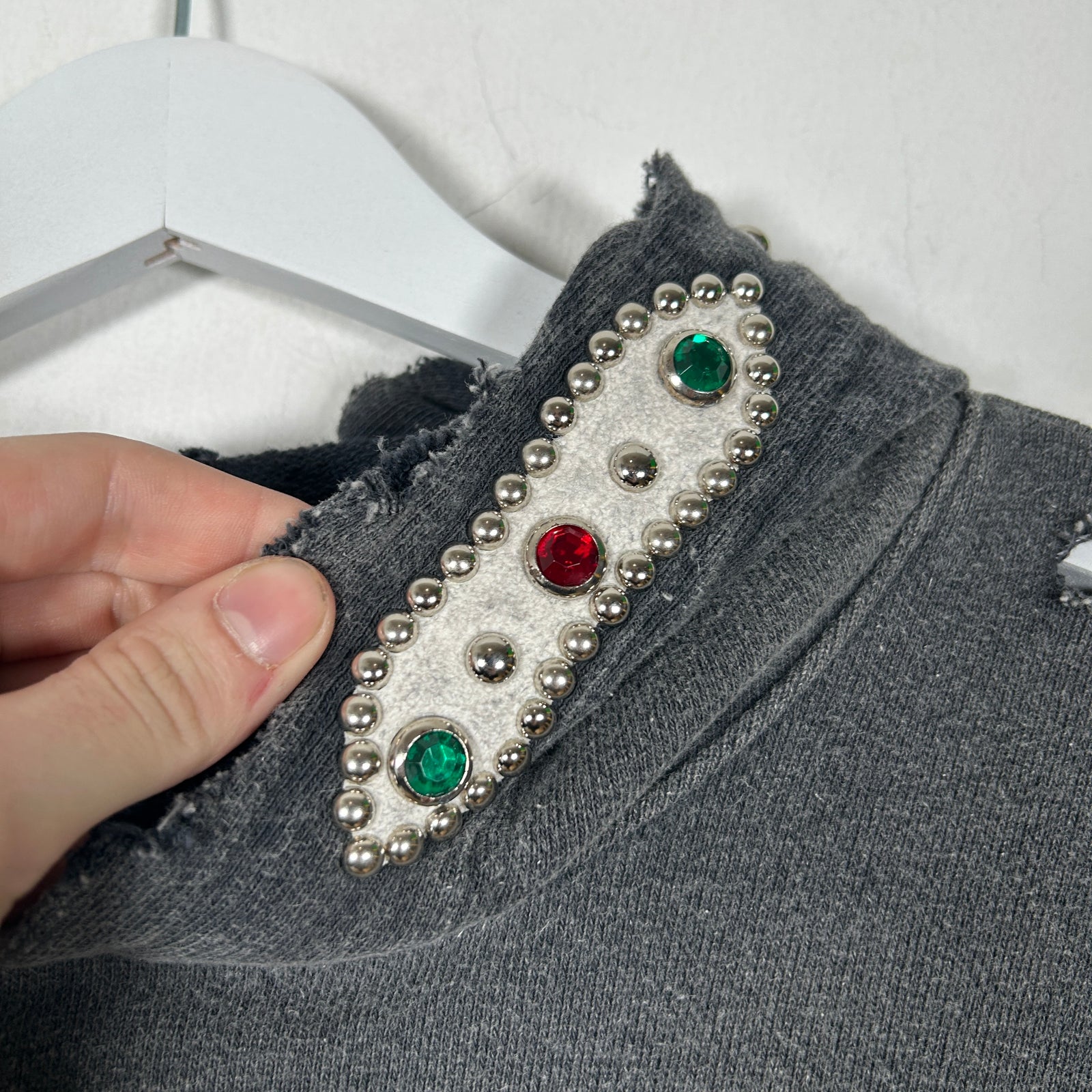 Kapital Distressed Gem Hoodie Size M