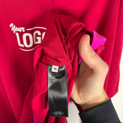 Balenciaga Red 'Your Logo Here' T-Shirt Hoodie Size M
