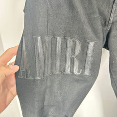 Amiri Black Thigh Logo Jeans Size 34