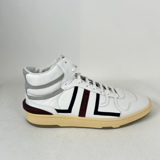 Lanvin x A Ma Maniere White/Maroon Clay High-Top Sneaker Size 44