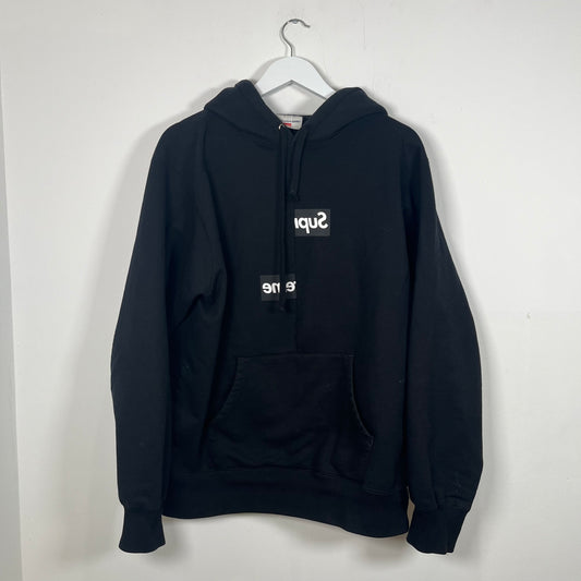 Supreme x CDG Black Box-Logo Hoodie Size L