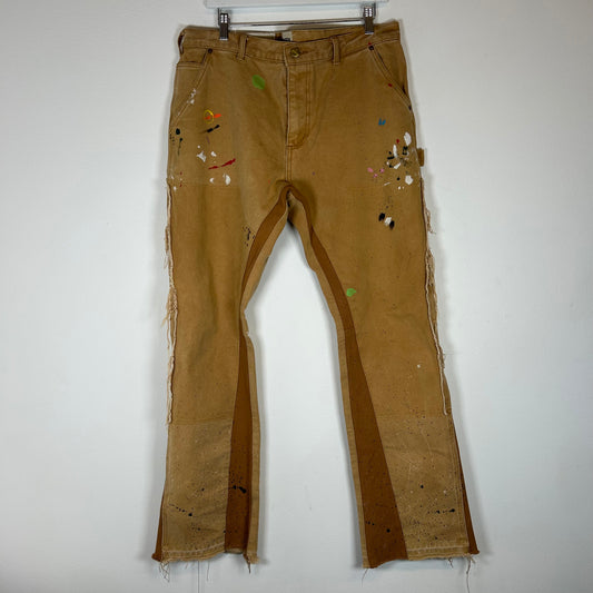 Gallery Dept Tan OG Painted LA Flare Carpenter Size 36