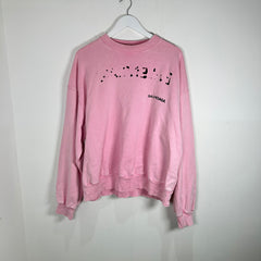 Balenciaga Pink Graphic Logo Longsleeve Size S