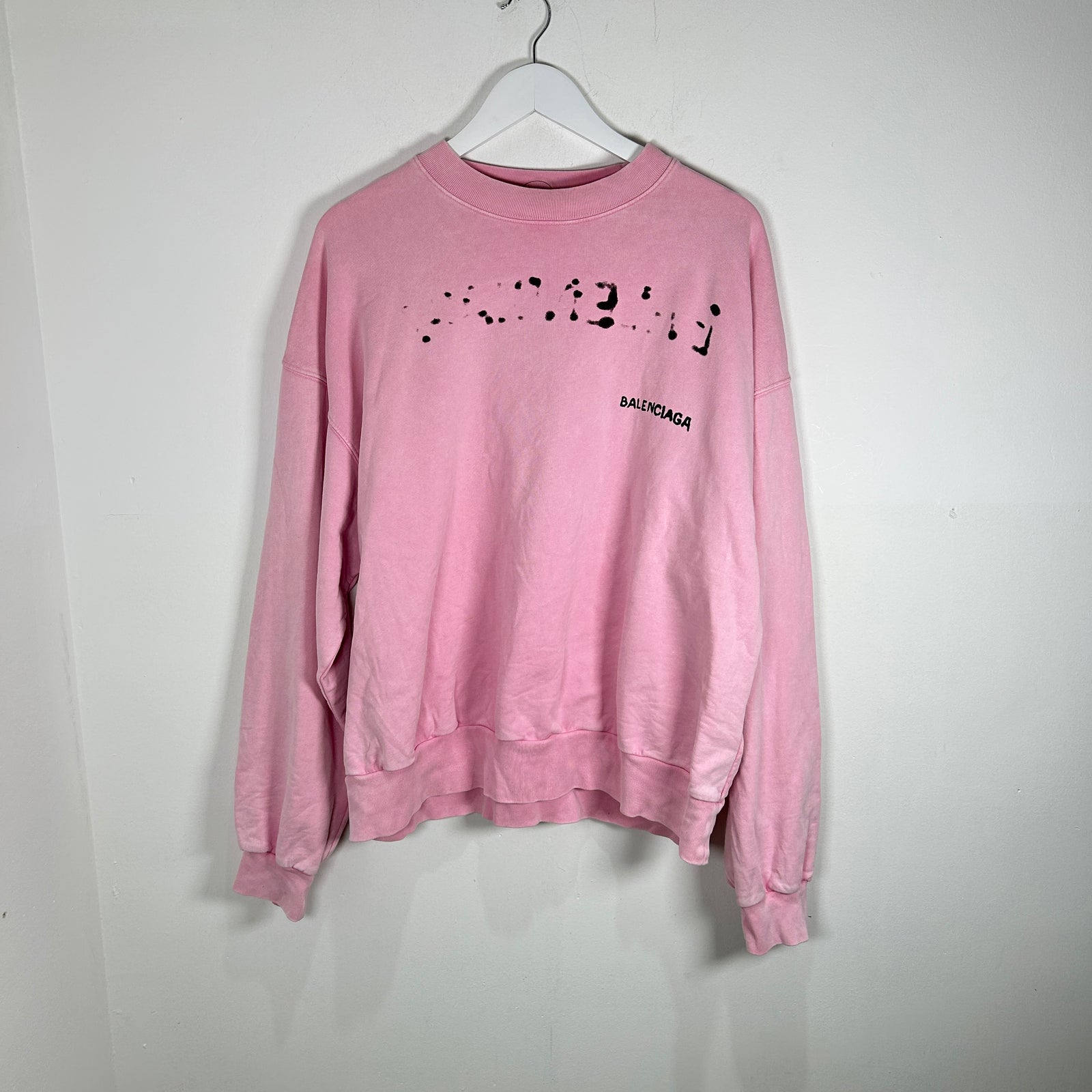 Balenciaga Pink Graphic Logo Longsleeve Size S