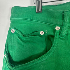 Purple Green Waxed Jeans Size 36
