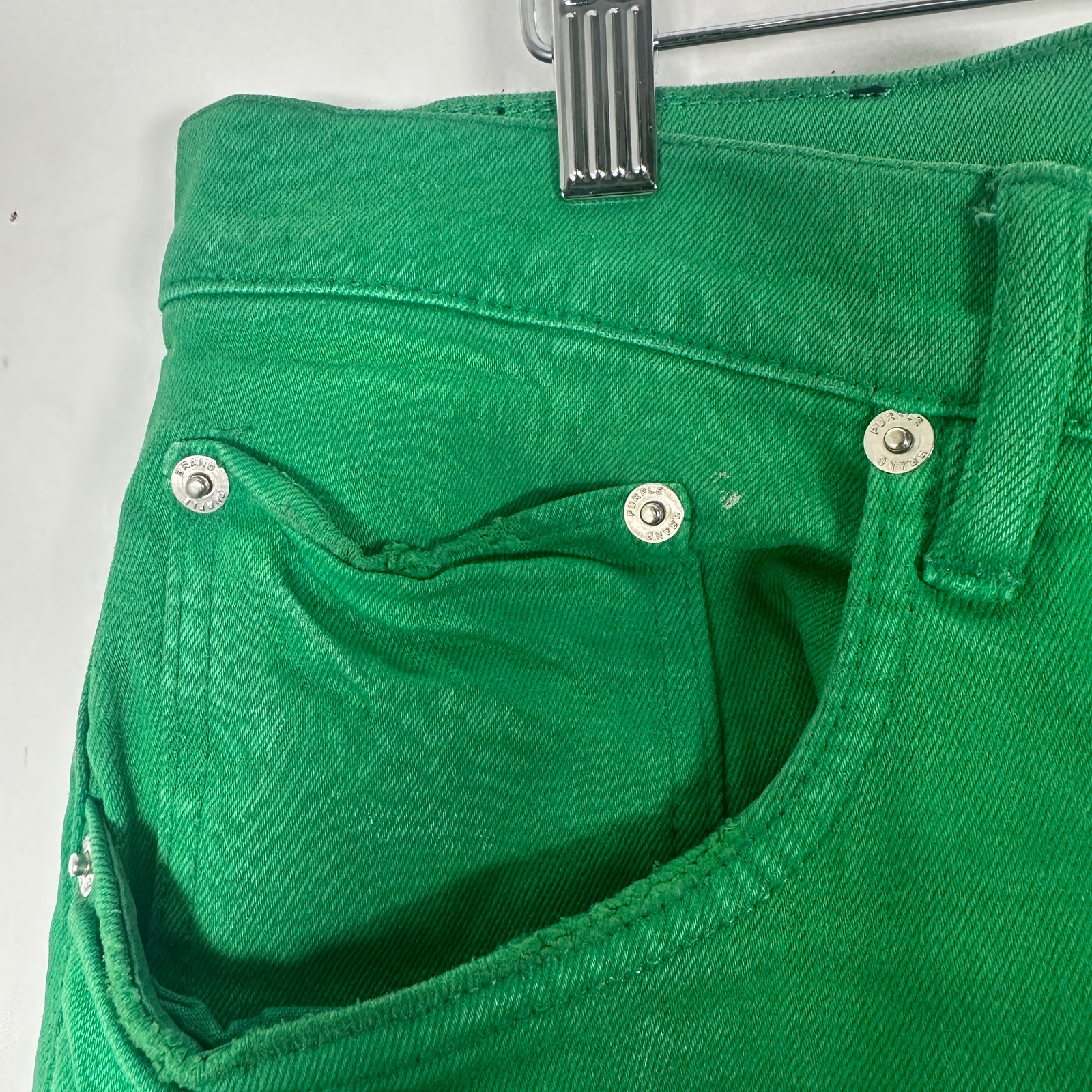 Purple Green Waxed Jeans Size 36