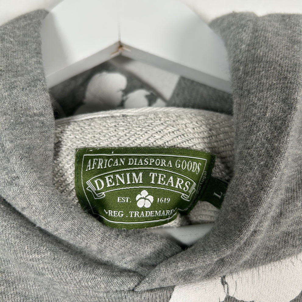 Denim Tears Gray Wreath Hoodie Size L