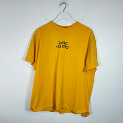 Gallery Dept Yellow Upside Down Logo T-Shirt Size L