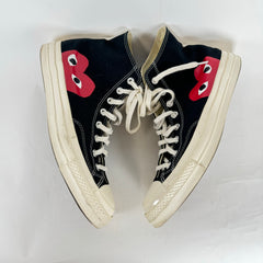 CDG Play Heart Converse Black Size 10