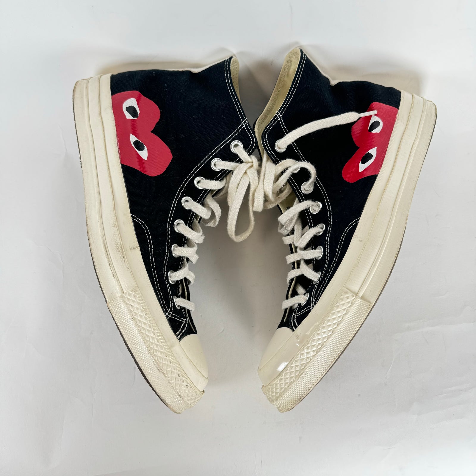 CDG Play Heart Converse Black Size 10