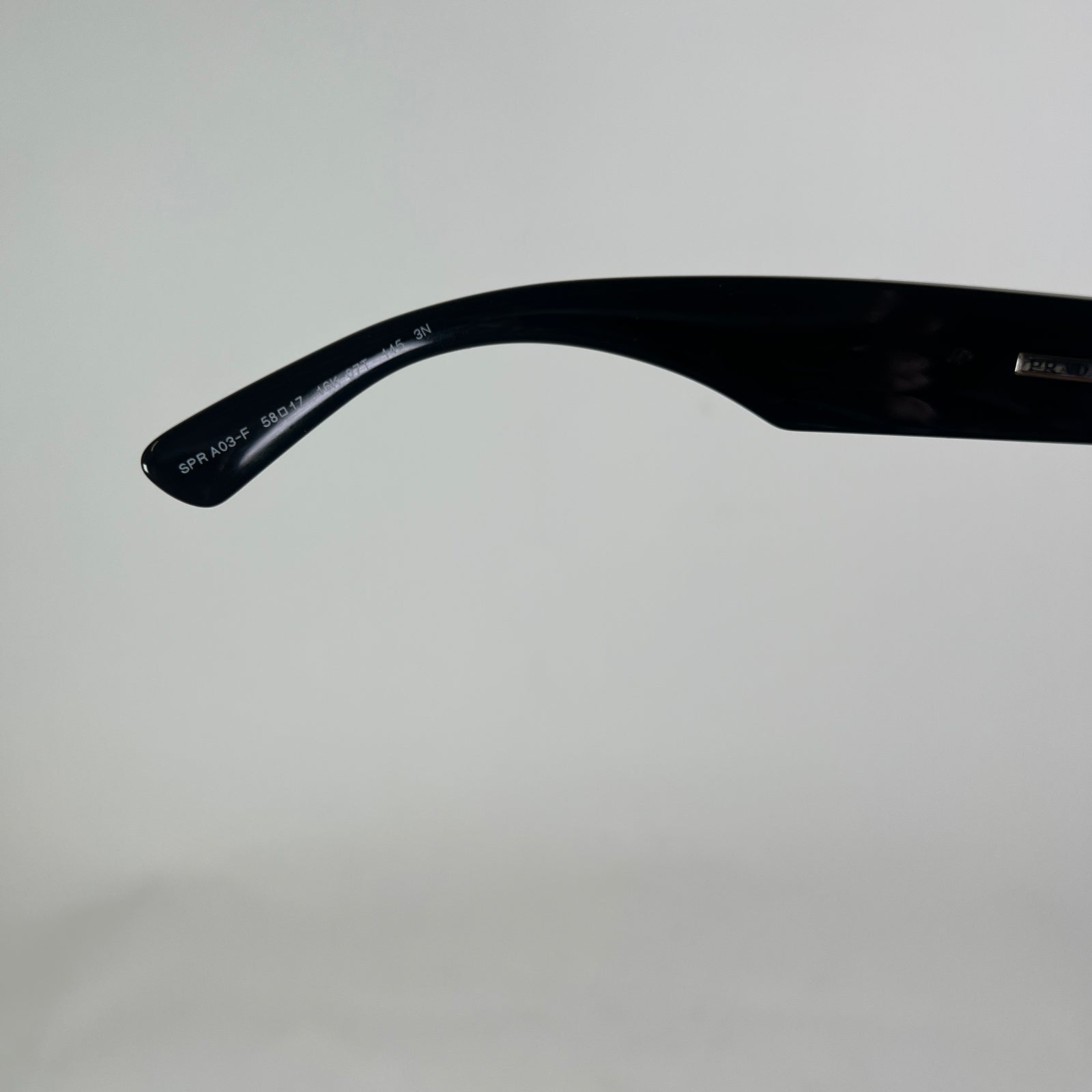 Prada Black PR A03S Rectangular Sunglasses