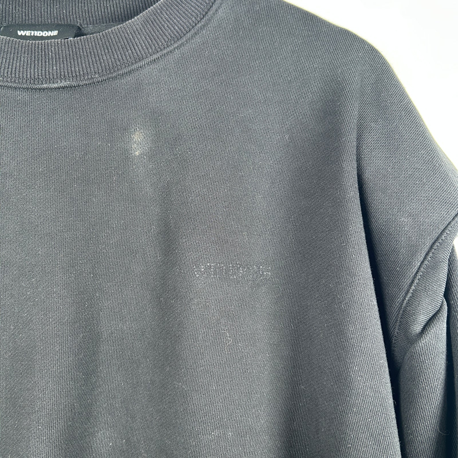 We11done Padded Shoulder Crewneck Size M