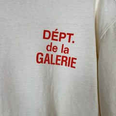 Gallery Dept Cream/Orange French Logo T-Shirt Size XL