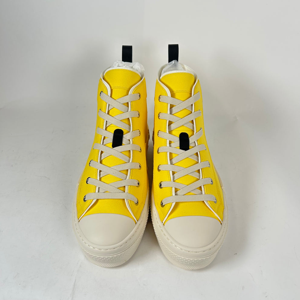 Dior B23 Yellow 'AsteroDior' High-Top Sneaker Size 43