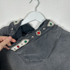 Kapital Distressed Gem Hoodie Size M